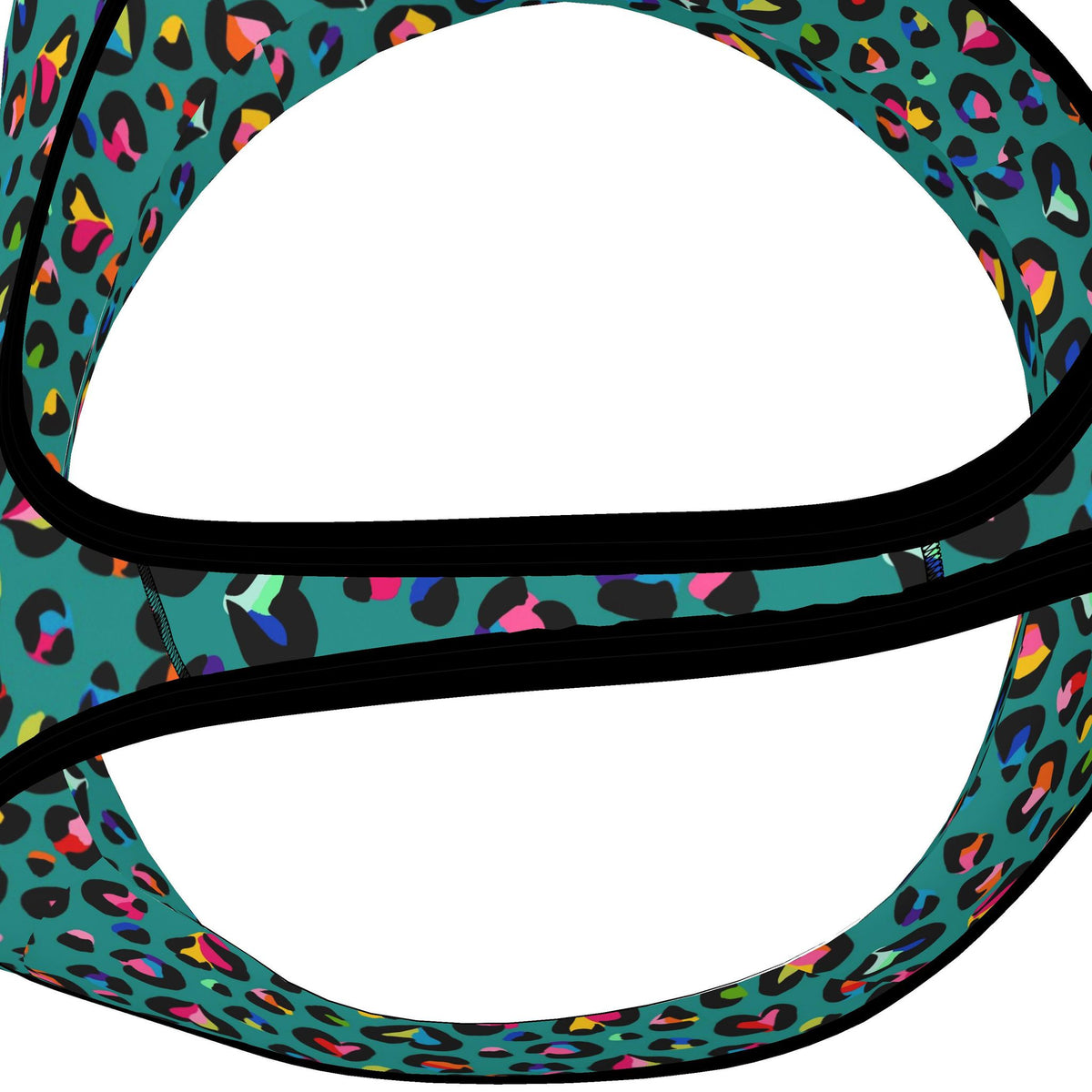 Leopard Print Rainbow Love Hearts| Sports Bra | 2XS-7XL