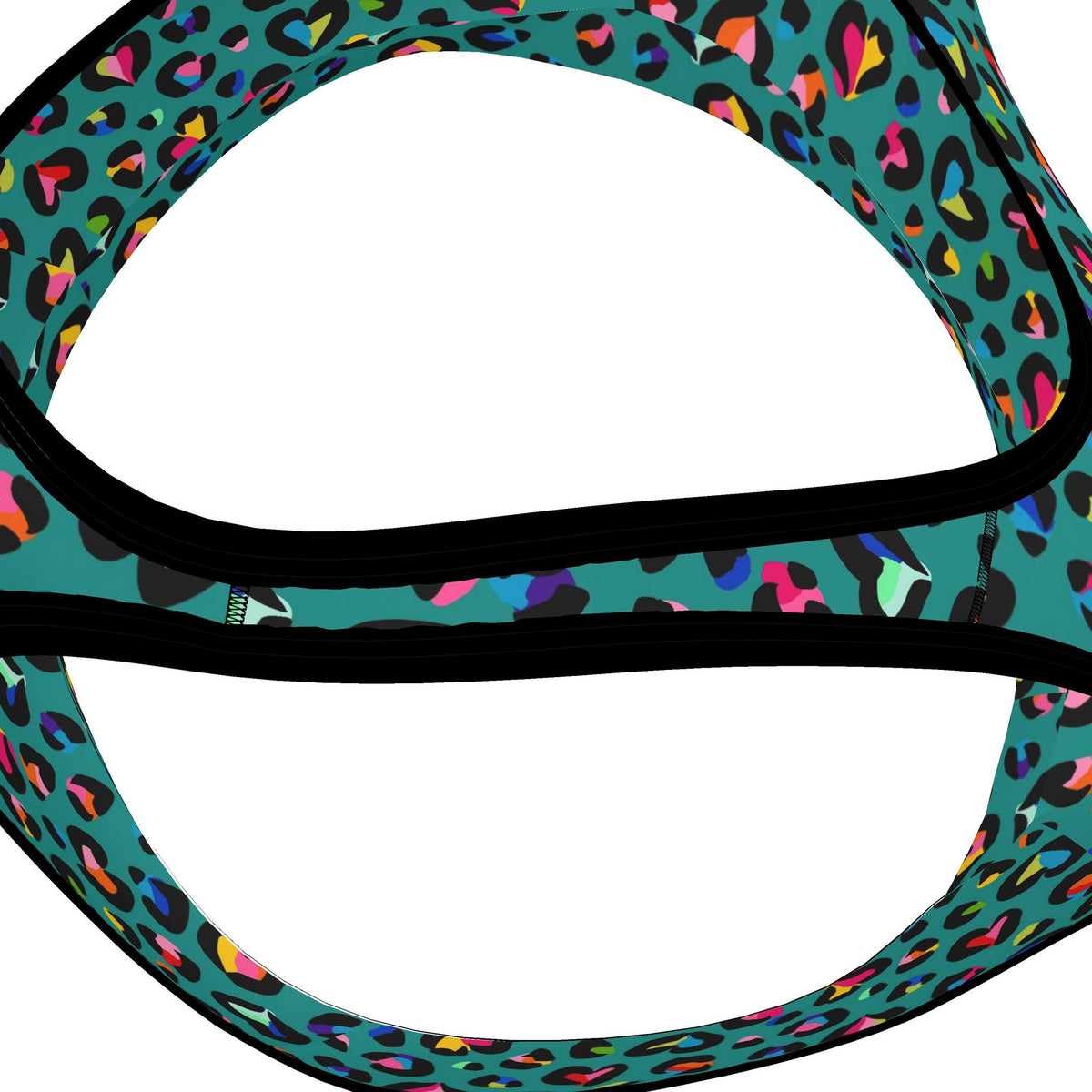 Leopard Print Rainbow Love Hearts| Sports Bra | 2XS-7XL