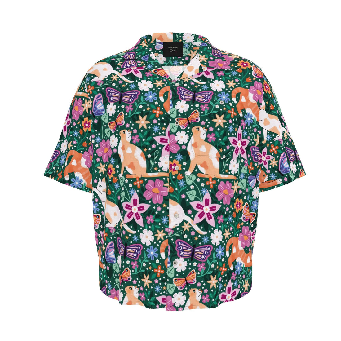 Men's Contrado Revere Garden Familiar shirt with luxury button-up design, featuring a stylish floral pattern and classic collar.