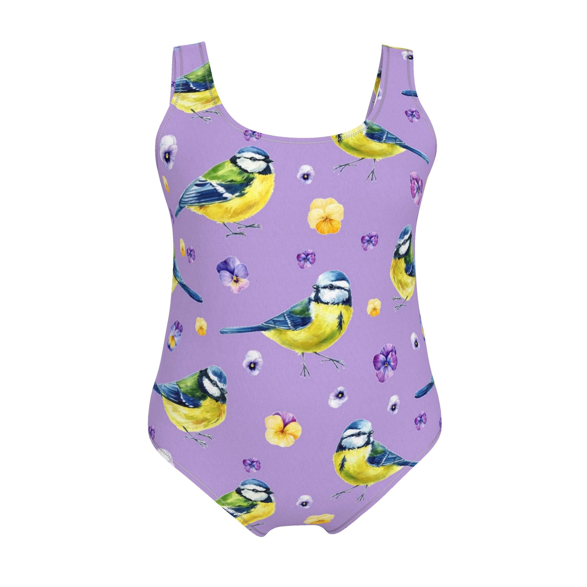 Swimsuit | Bluetits on Lilac