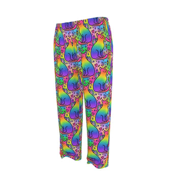 Rainbow Unicorn Cats | Ladies Pyjama Bottoms | Cotton or Recycled Polyester