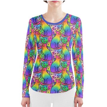 Rainbow Unicorn Cats | Pyjama Set | Long Sleeve Top and Bottoms