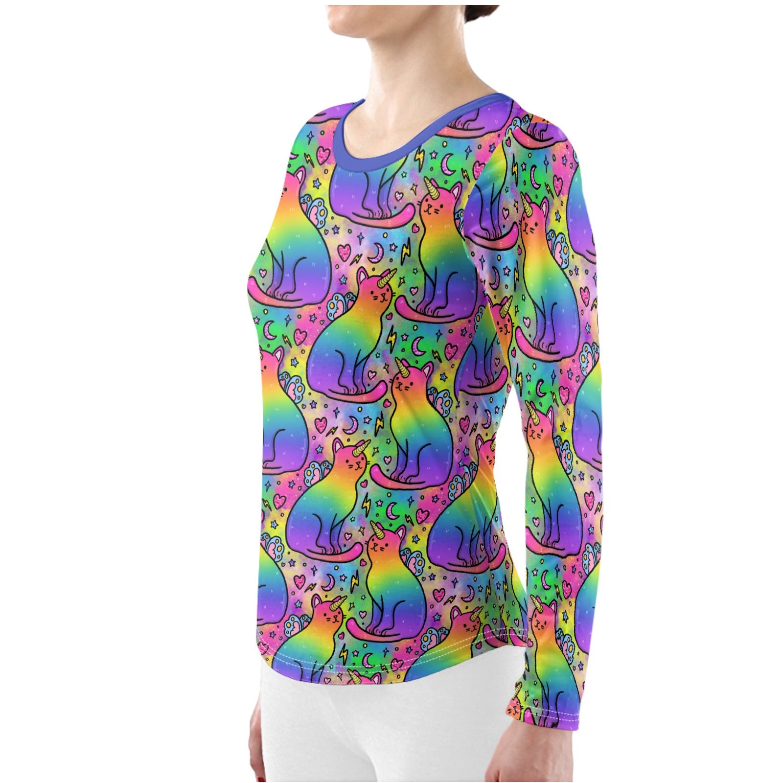 Rainbow Unicorn Cats | Pyjama Set | Long Sleeve Top and Bottoms