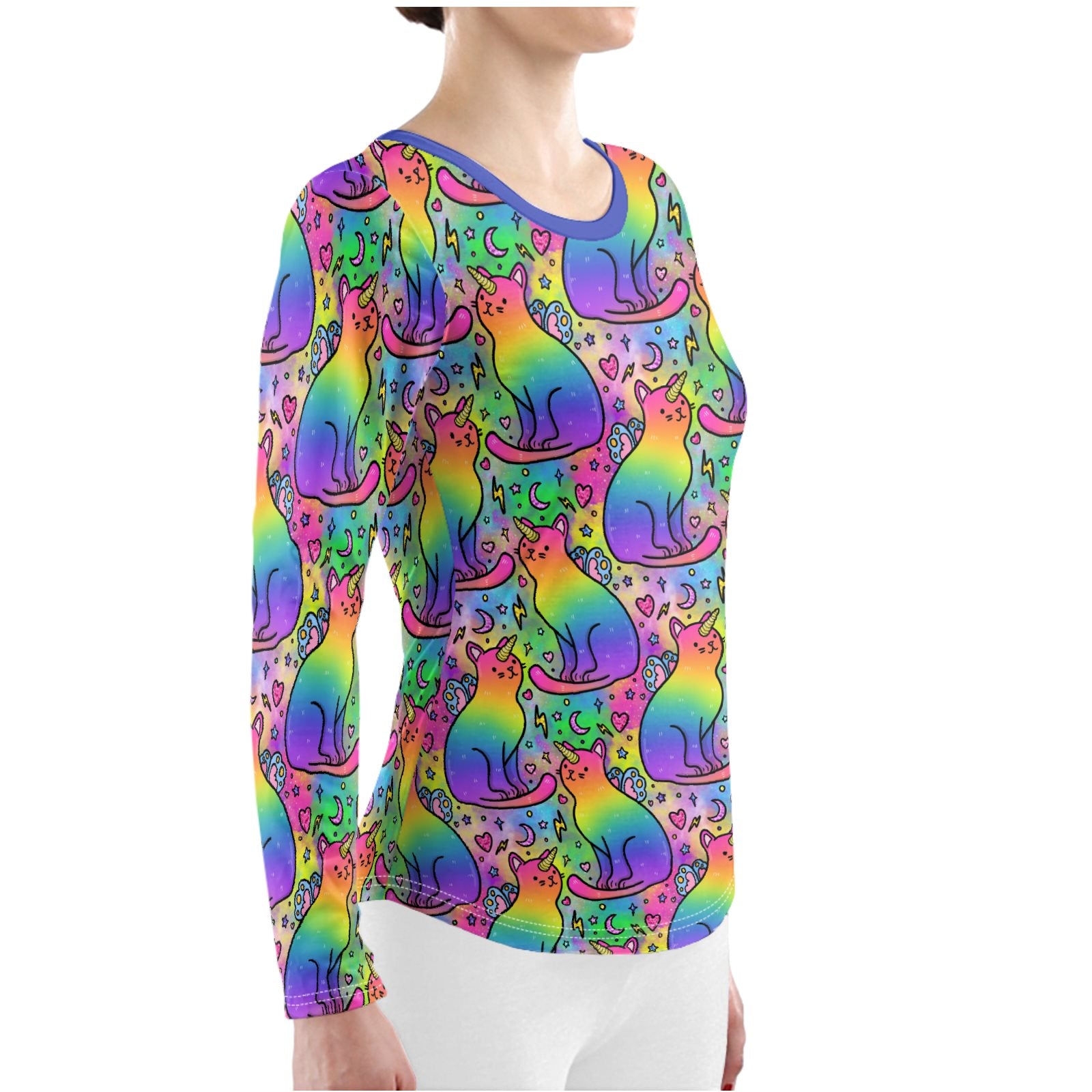 Rainbow Unicorn Cats | Pyjama Set | Long Sleeve Top and Bottoms