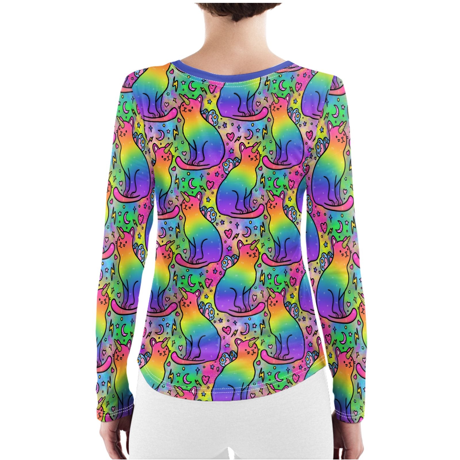 Rainbow Unicorn Cats | Pyjama Set | Long Sleeve Top and Bottoms