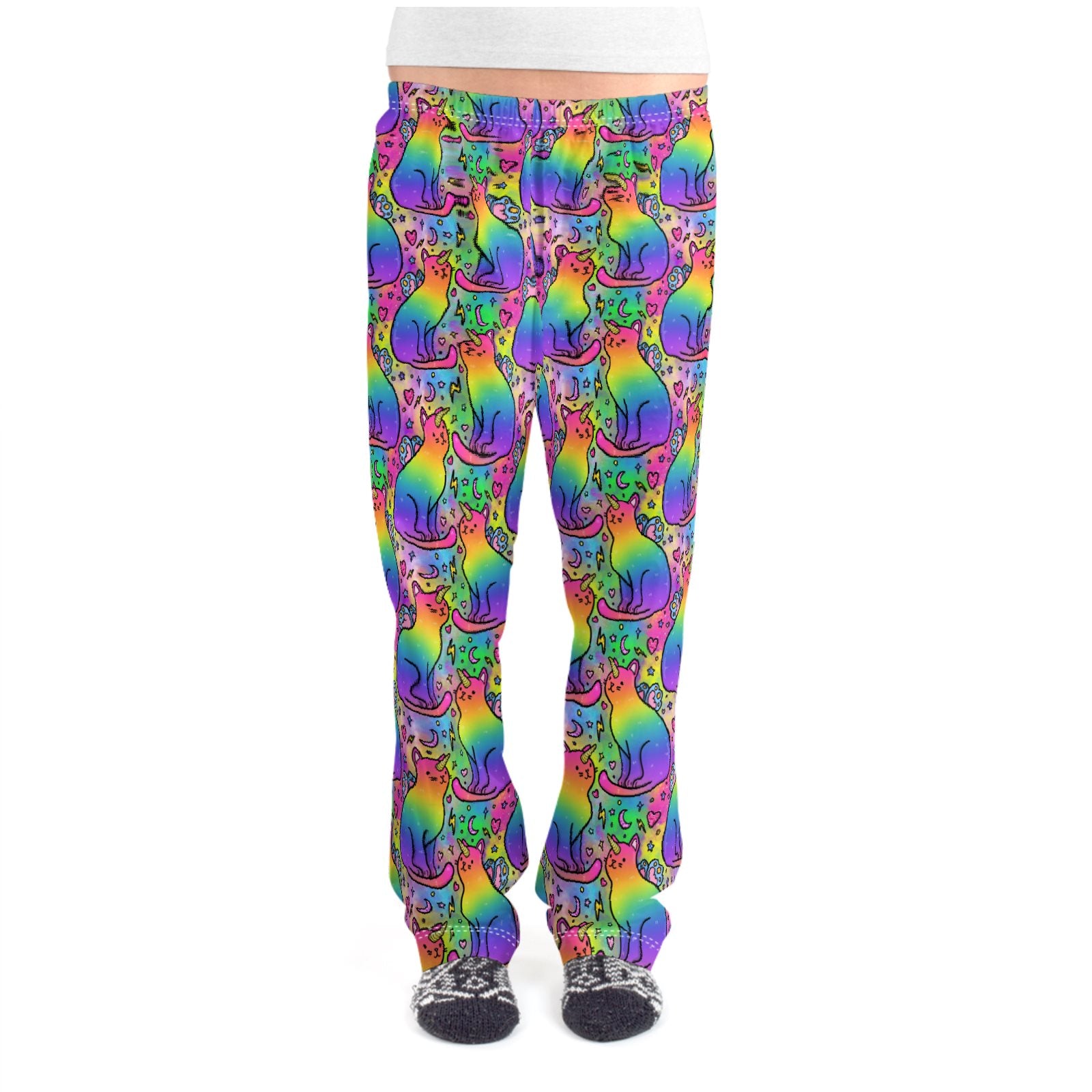 Rainbow Unicorn Cats | Pyjama Set | Long Sleeve Top and Bottoms