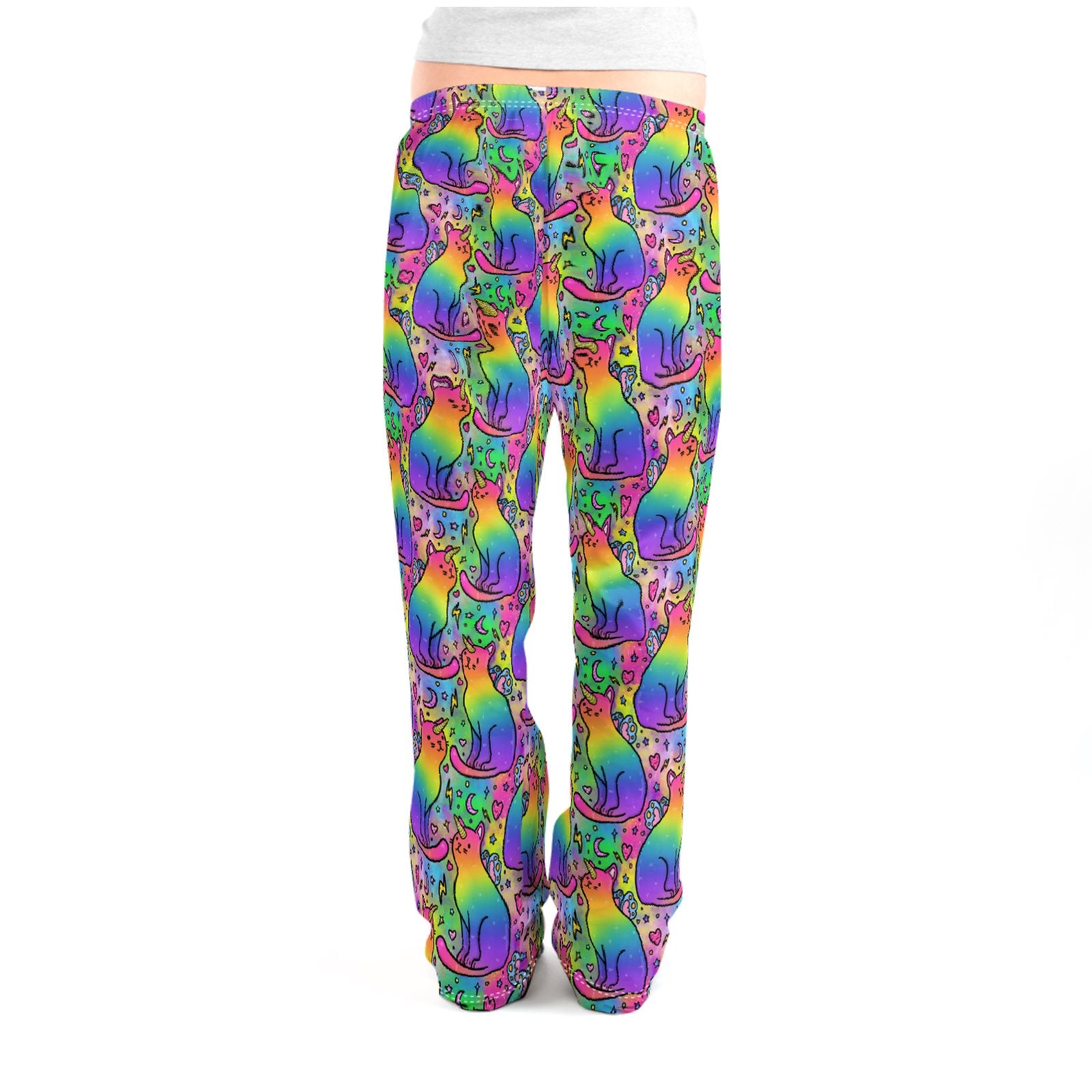 Rainbow Unicorn Cats | Pyjama Set | Long Sleeve Top and Bottoms
