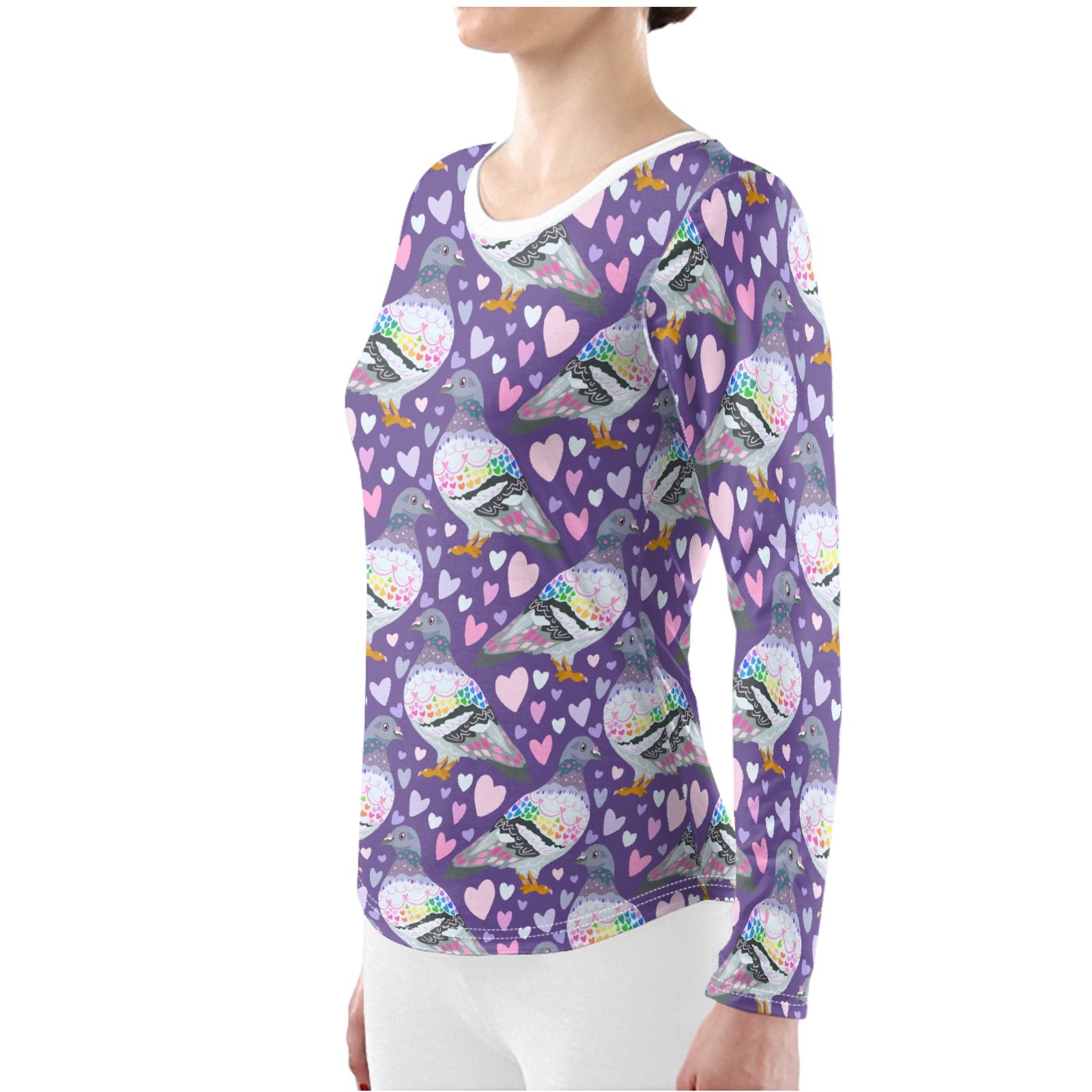 Rainbow Pigeon Love | Pyjama Set | Long Sleeve Top and Bottoms