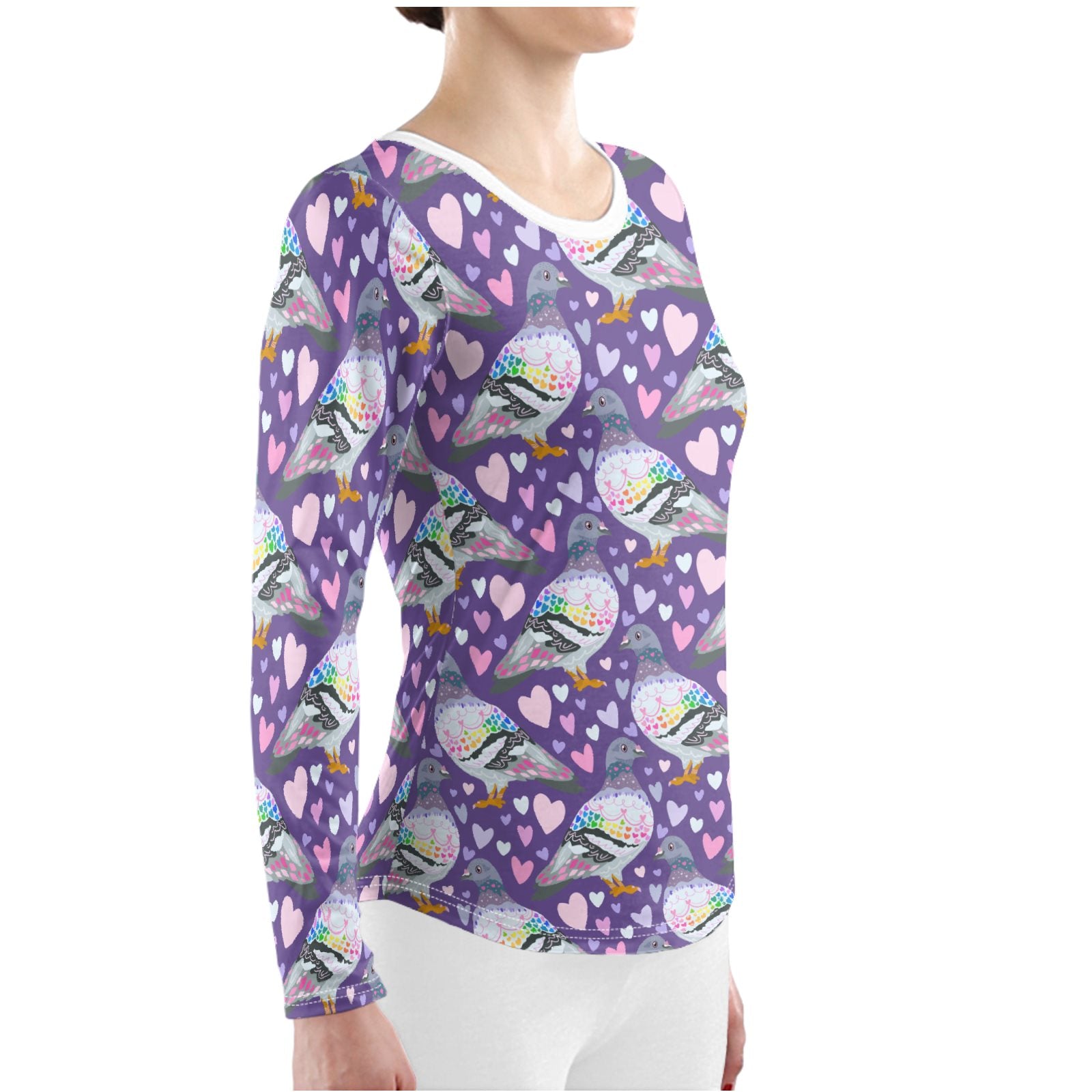 Rainbow Pigeon Love | Pyjama Set | Long Sleeve Top and Bottoms