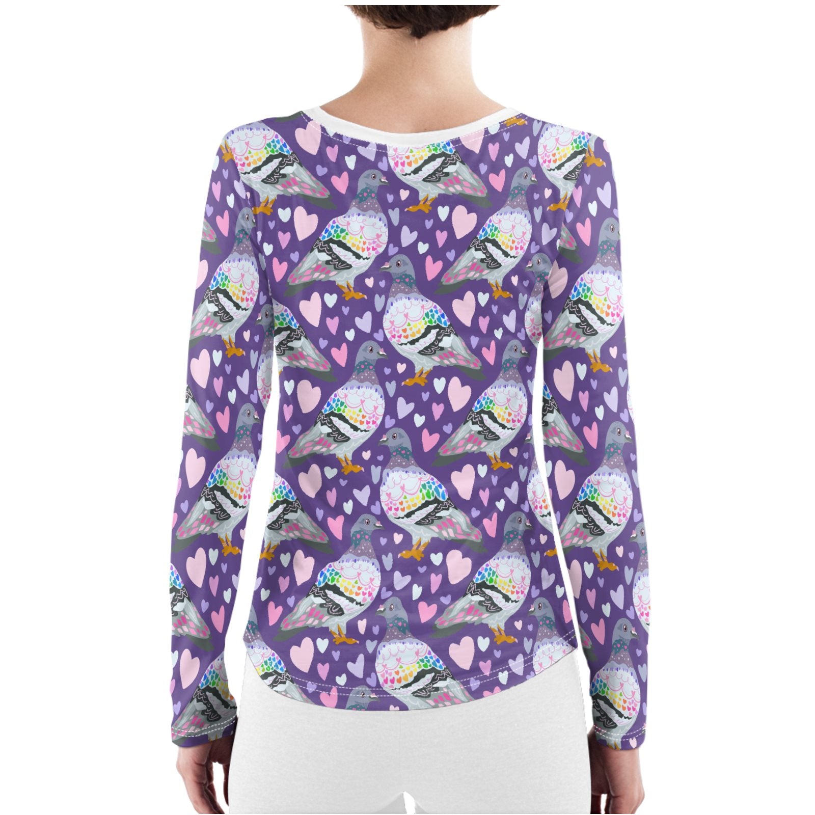 Rainbow Pigeon Love | Pyjama Set | Long Sleeve Top and Bottoms