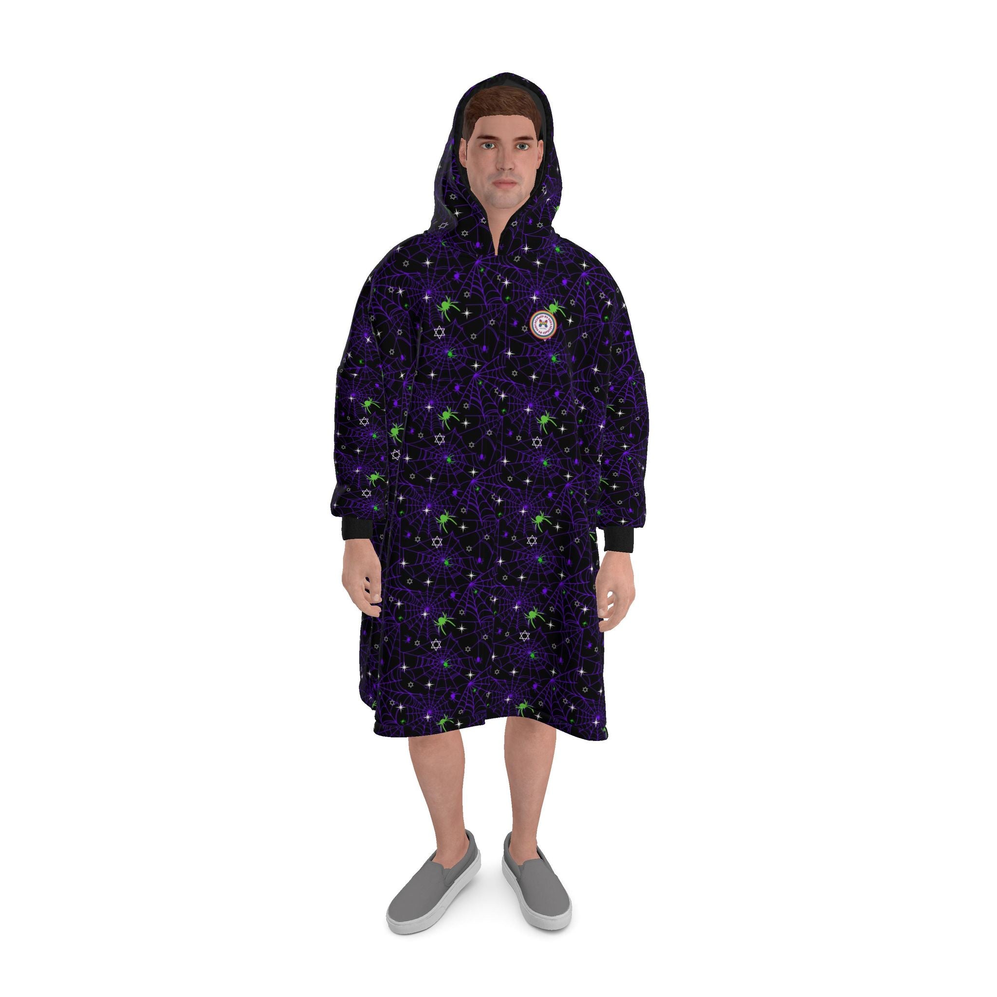 Halloween Spiders and Webs Waterproof Changing Drying Robe