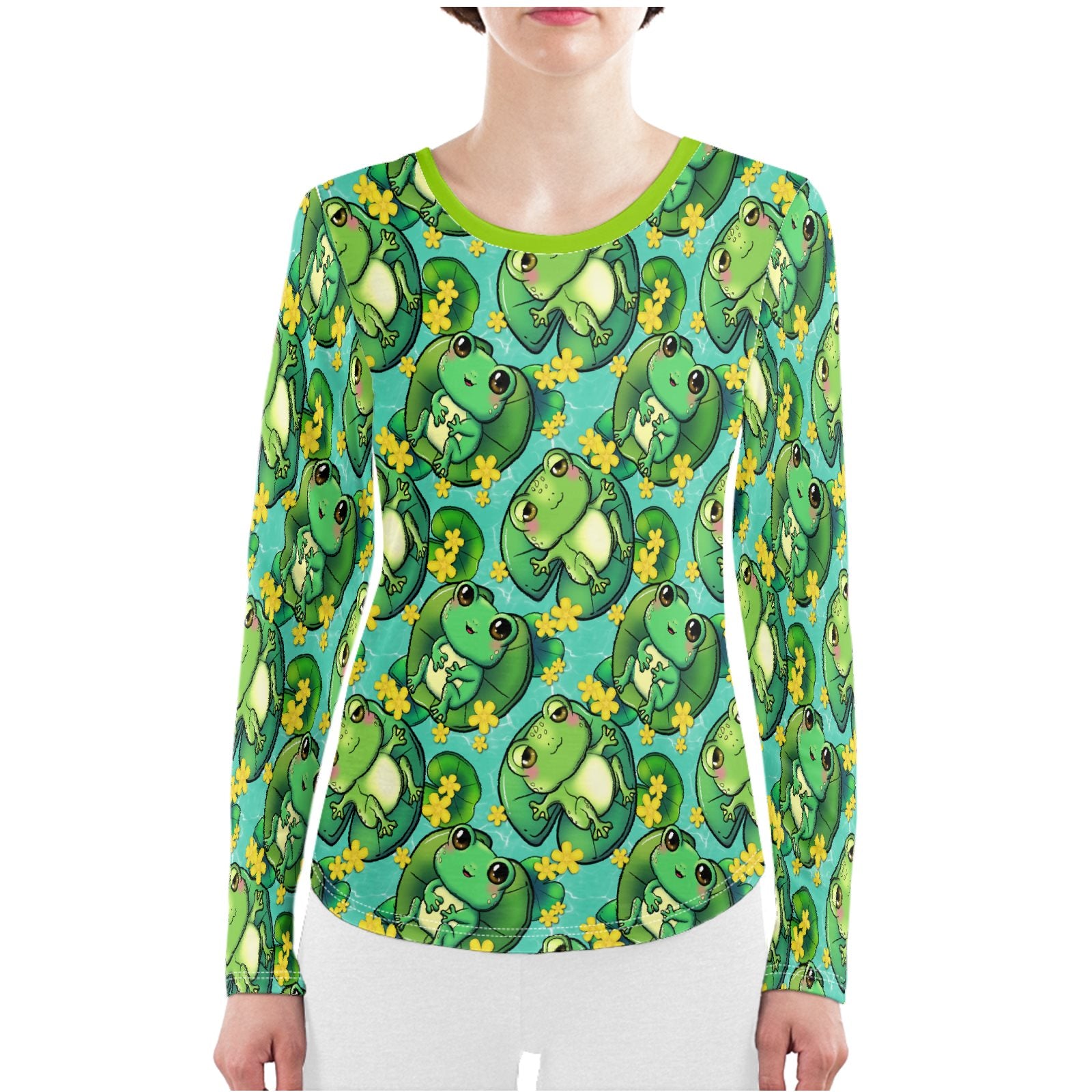Happy Frogs on Lily Pads Pyjama Set | Sensory-Friendly | UK Made
