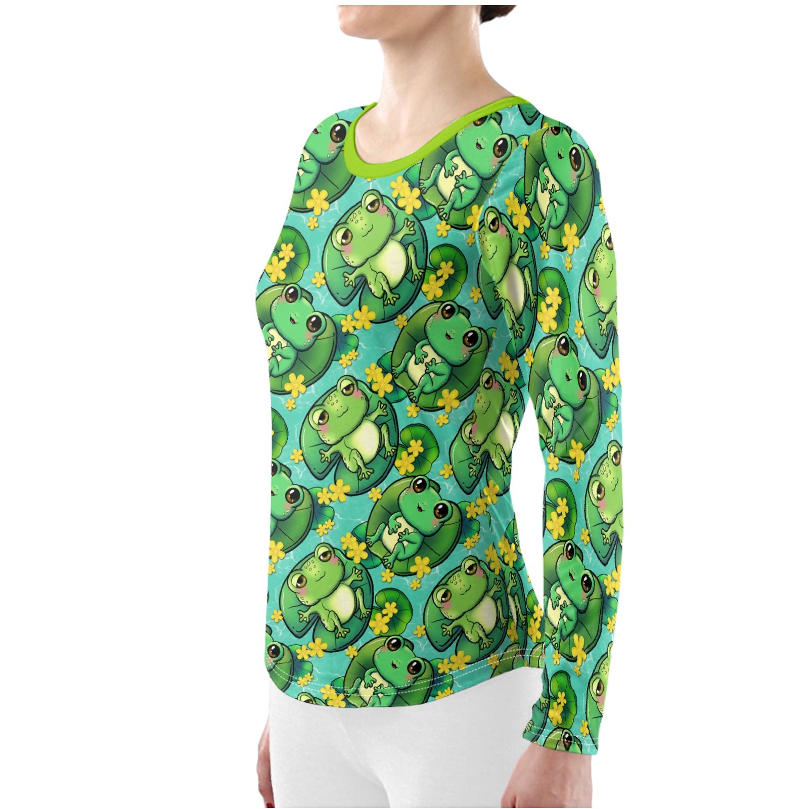 Happy Frogs on Lily Pads Pyjama Set | Sensory-Friendly | UK Made