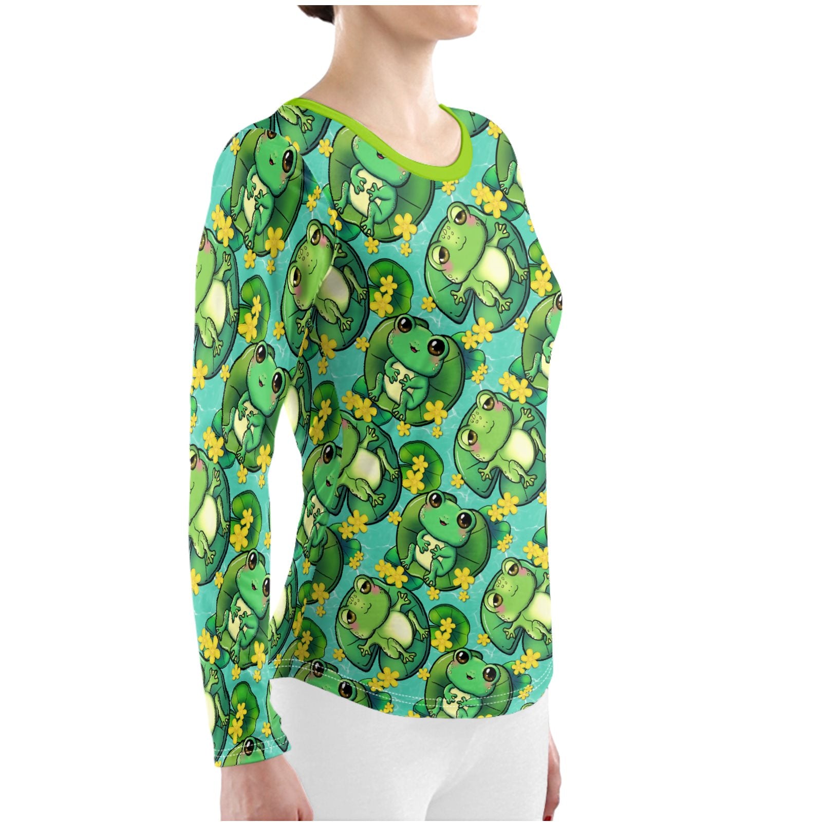 Happy Frogs on Lily Pads Pyjama Set | Sensory-Friendly | UK Made