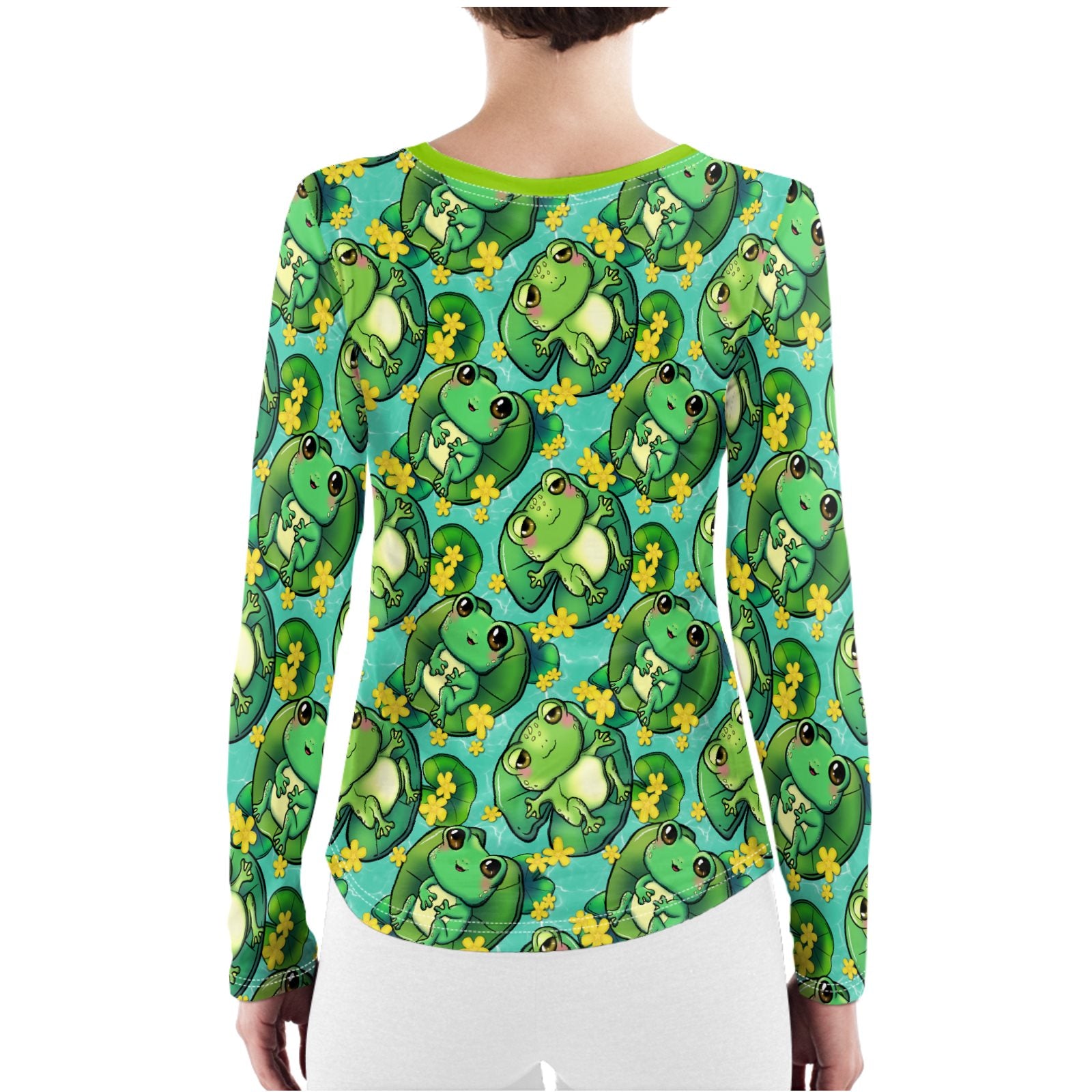 Happy Frogs on Lily Pads Pyjama Set | Sensory-Friendly | UK Made