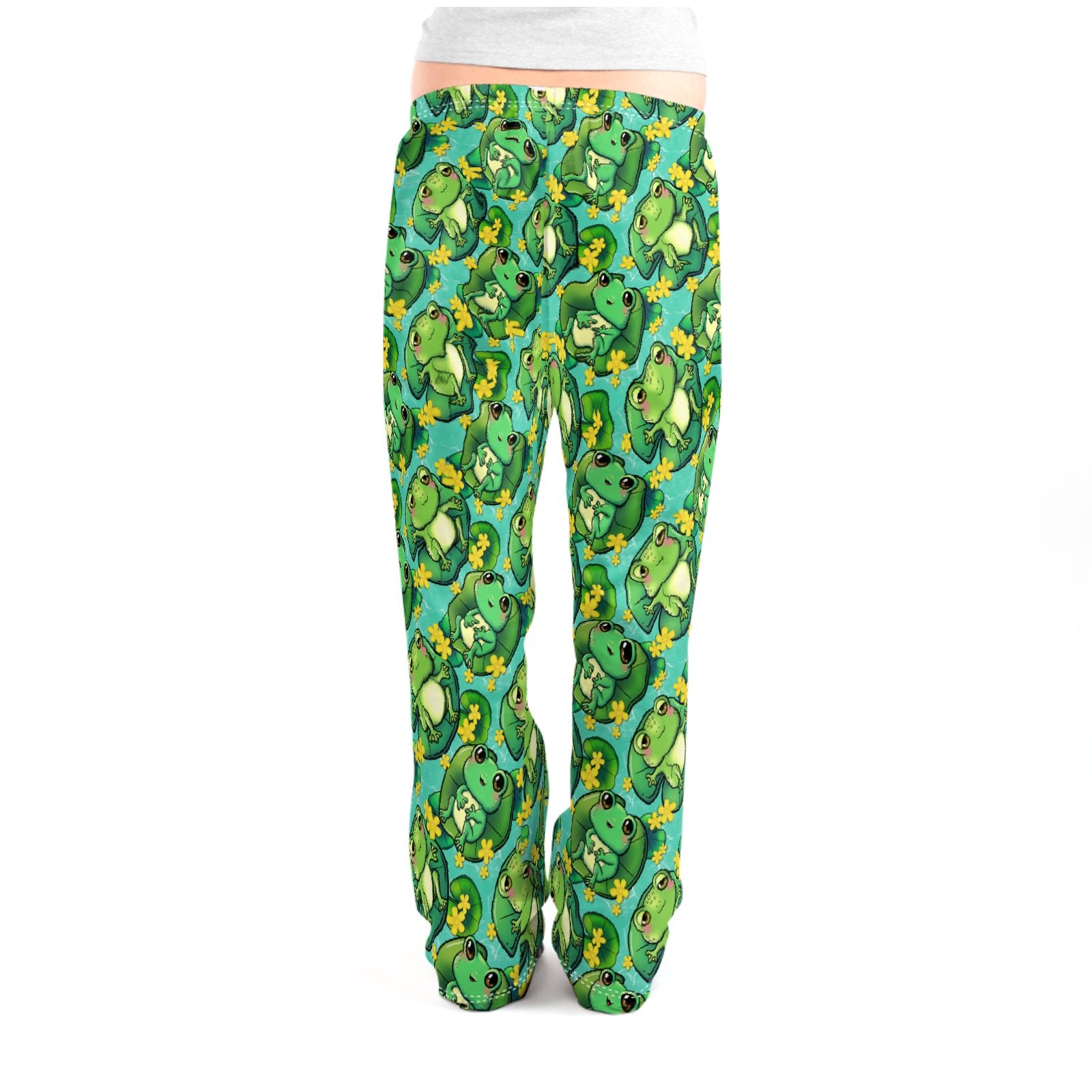 Happy Frogs on Lily Pads Pyjama Set | Sensory-Friendly | UK Made