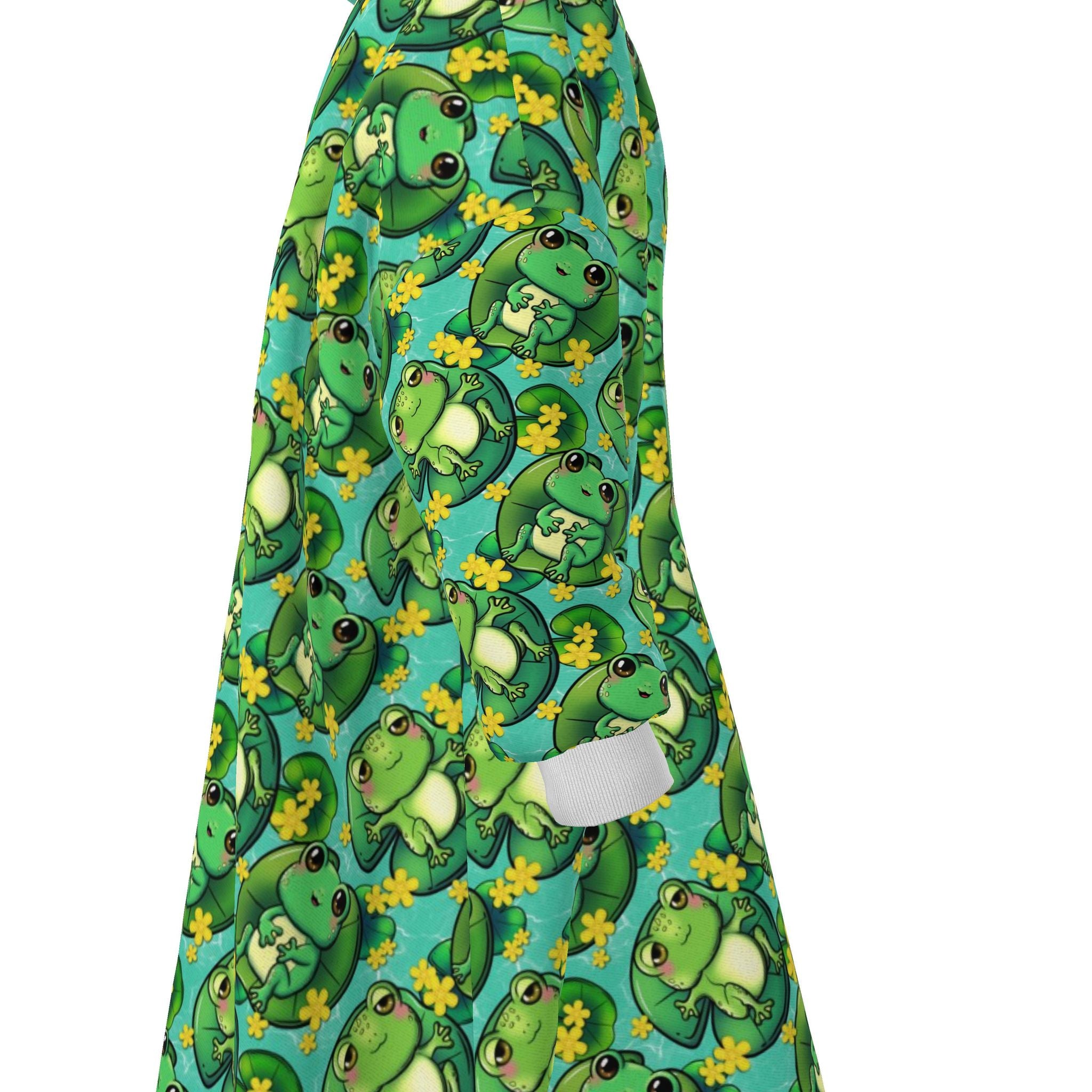 Happy Frogs on Lily Pads | Waterproof Changing Robe | UK Made