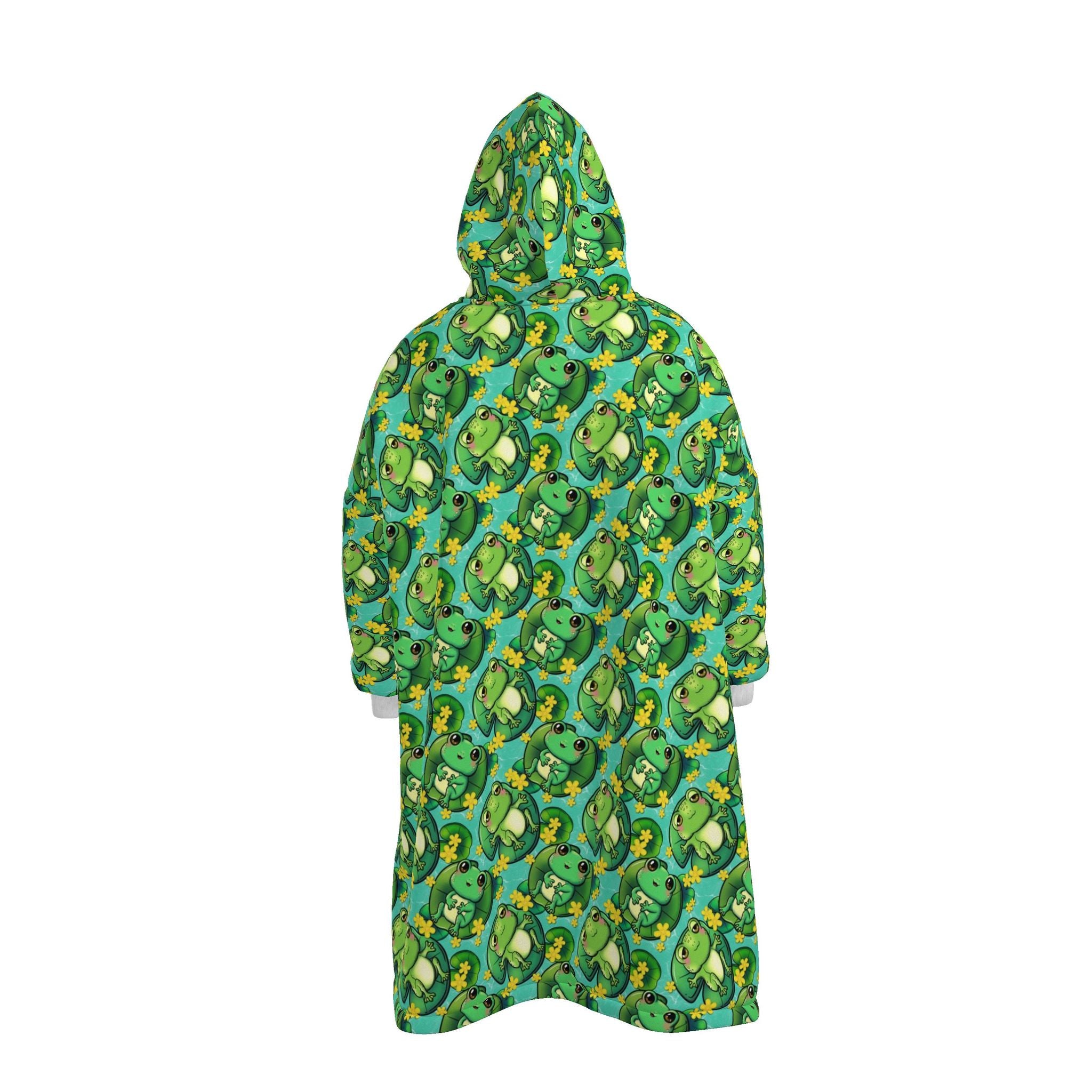 Happy Frogs on Lily Pads | Waterproof Changing Robe | UK Made