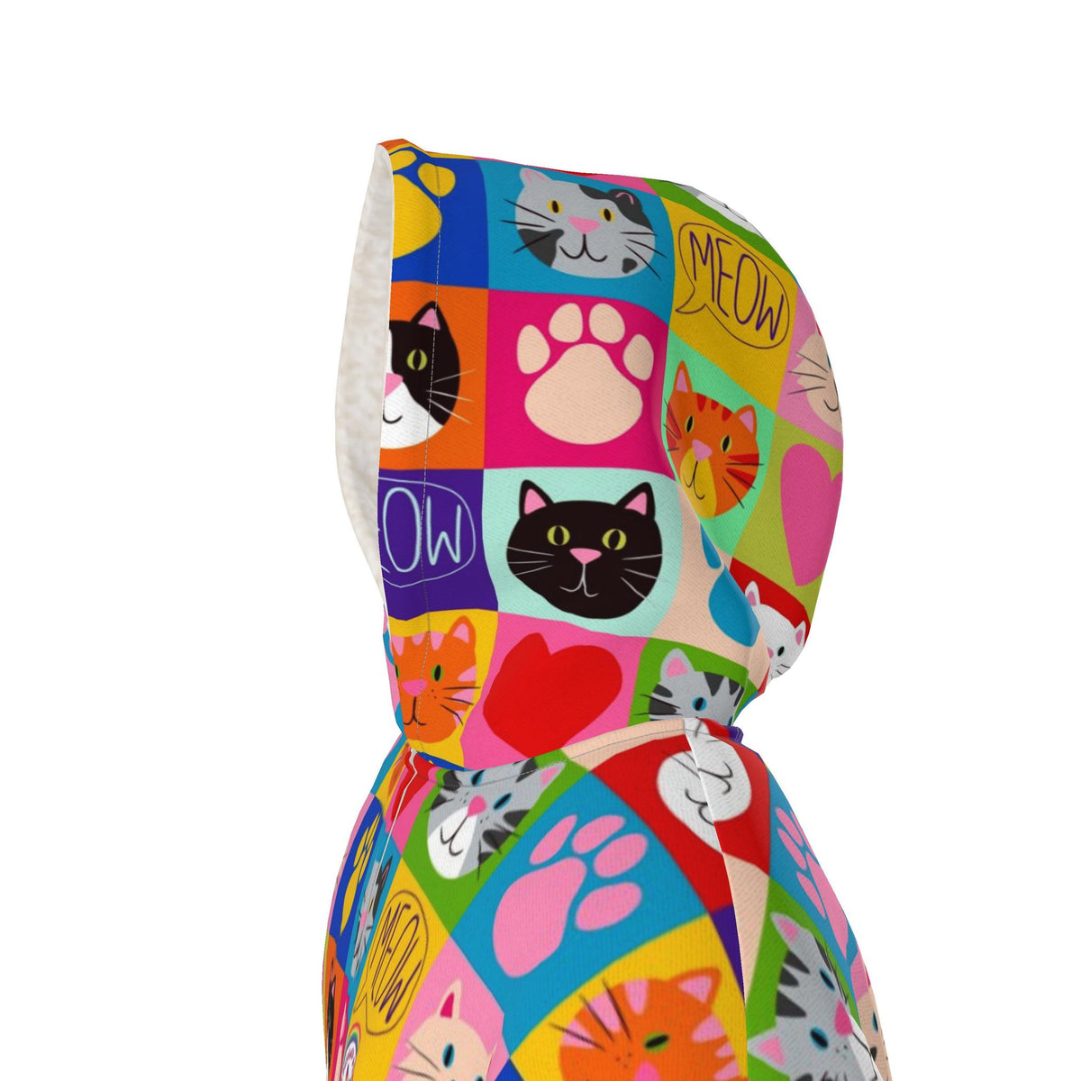 Patchwork Cats Waterproof Changing Drying Robe | Customise your own