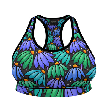 Floppy Flowers Sports Bra | 2XS-7XL