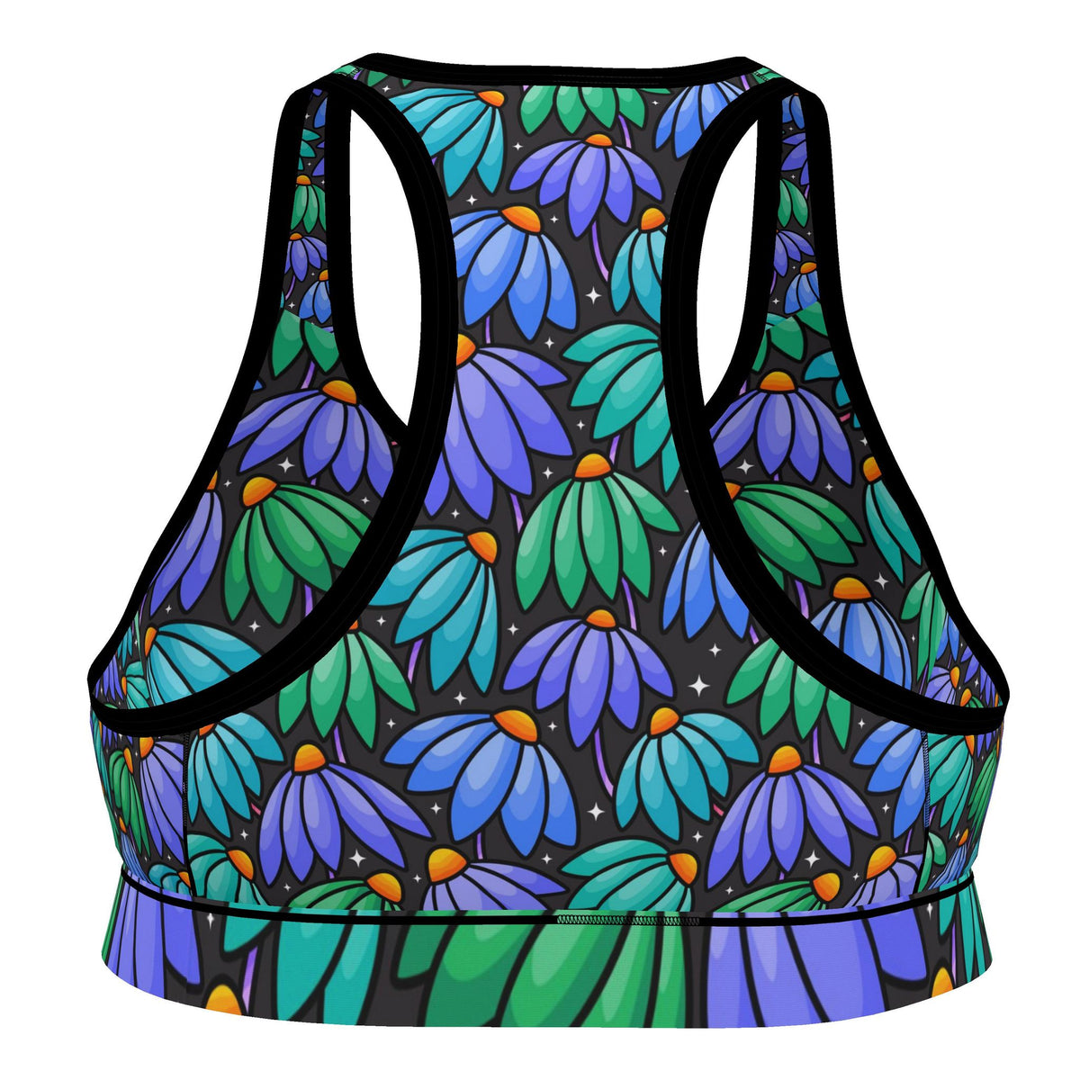 Floppy Flowers Sports Bra | 2XS-7XL