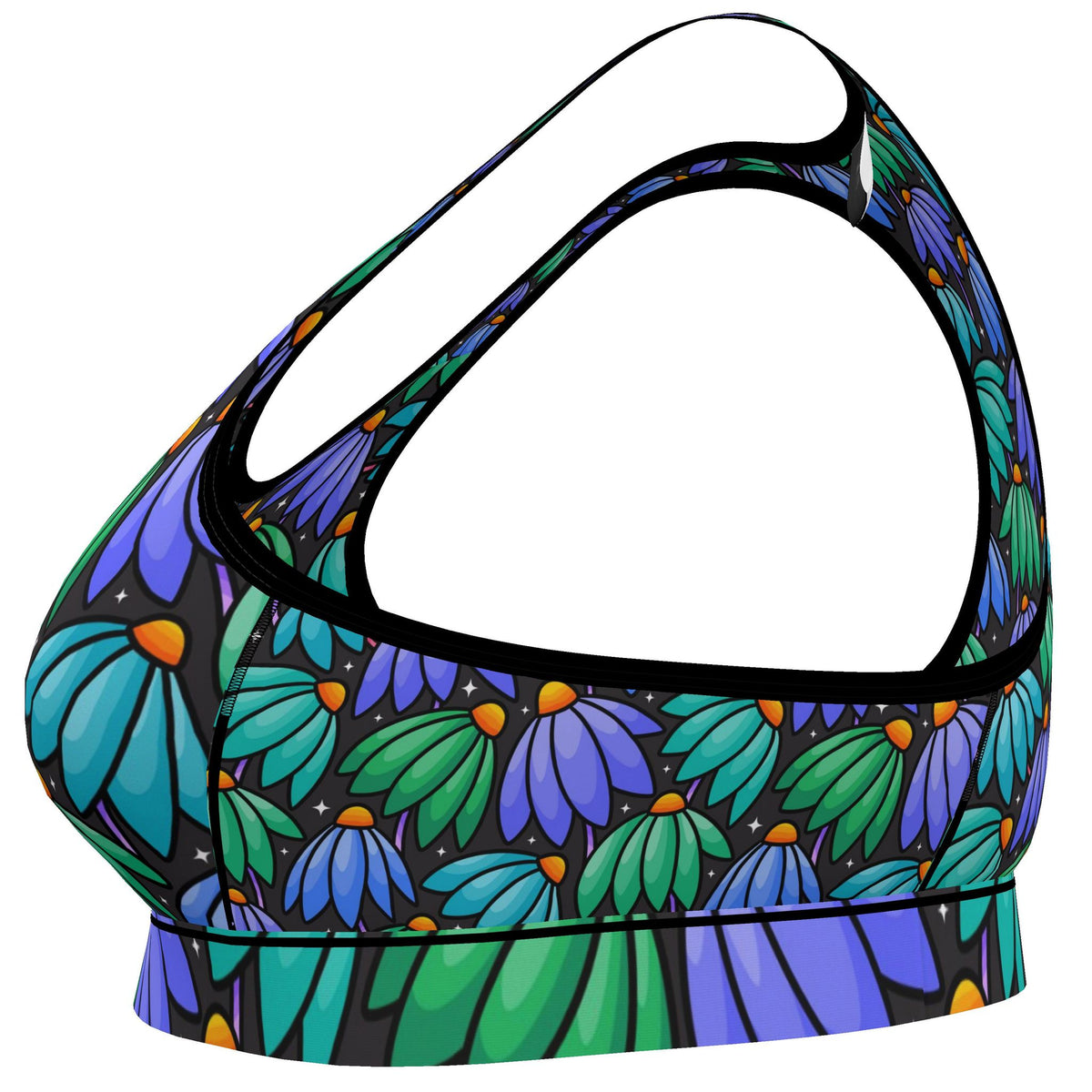 Floppy Flowers Sports Bra | 2XS-7XL