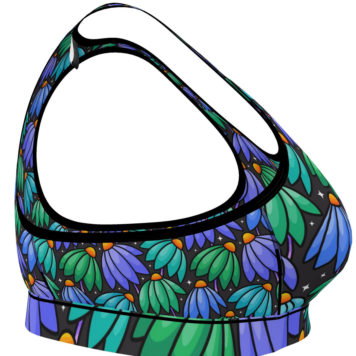Floppy Flowers Sports Bra | 2XS-7XL