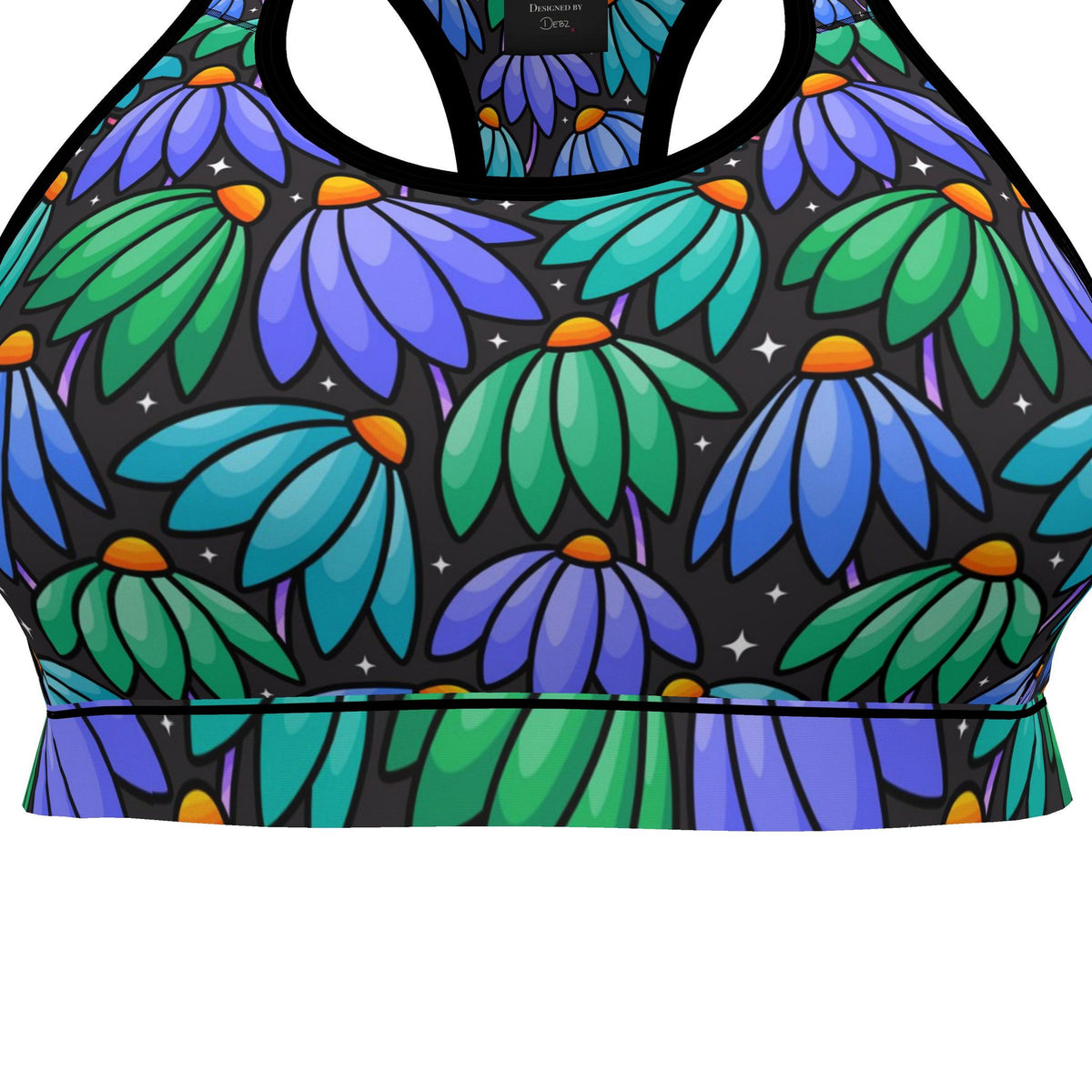Floppy Flowers Sports Bra | 2XS-7XL