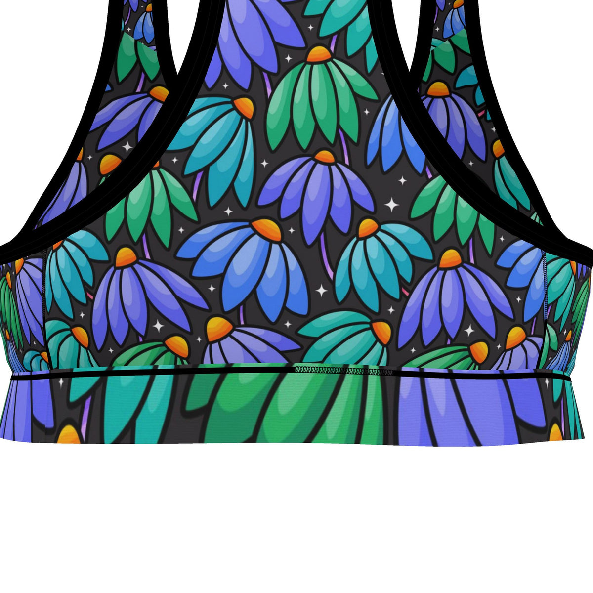 Floppy Flowers Sports Bra | 2XS-7XL