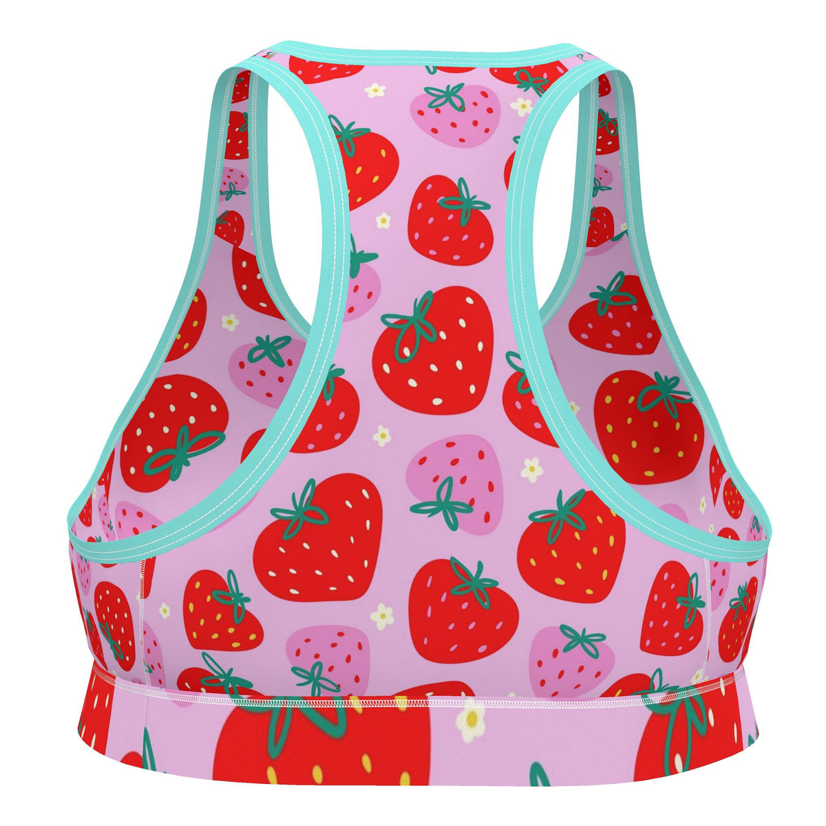 Scrummy Strawberries Sports Bra | 2XS-7XL