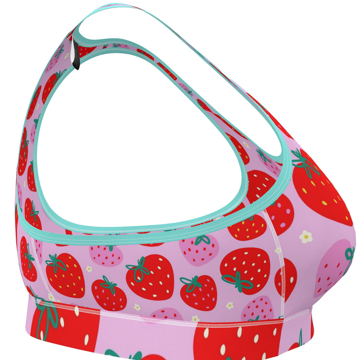 Scrummy Strawberries Sports Bra | 2XS-7XL