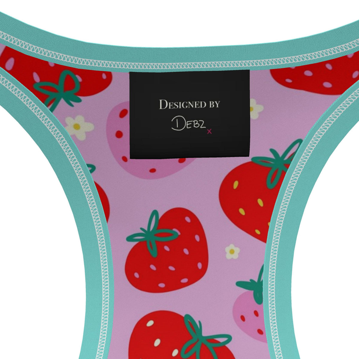 Scrummy Strawberries Sports Bra | 2XS-7XL