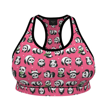 Silly Pandas Sports Bra | 2XS-7XL