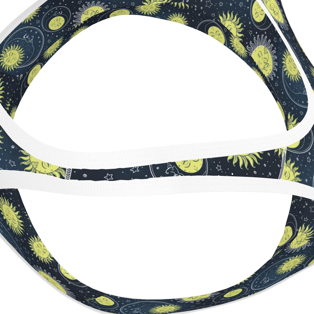 Retro 90s Suns and Moons Sports Bra | 2XS-7XL