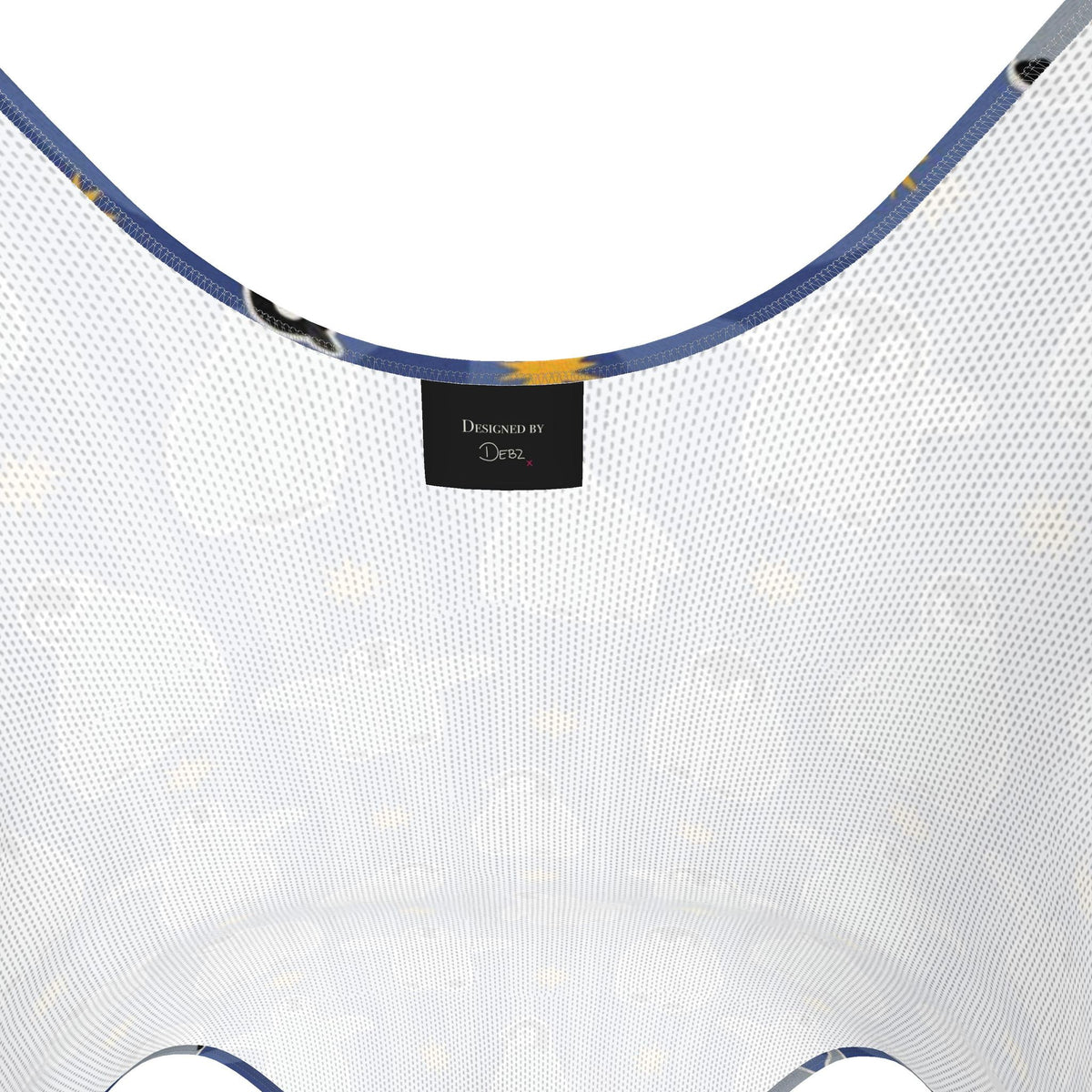 Penguins and Stars Blue Striped One-Piece Swimsuit | Handmade in UK