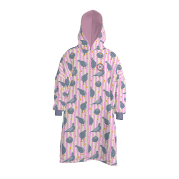 Waterproof Dry Changing Robe | Pink Pigeon Party | Child to Adult Sizes