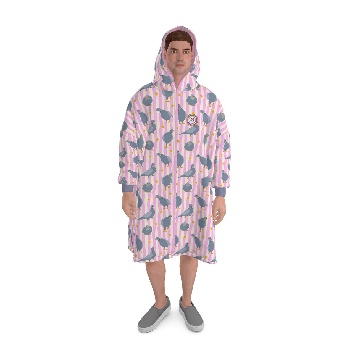 Waterproof Dry Changing Robe | Pink Pigeon Party | Child to Adult Sizes