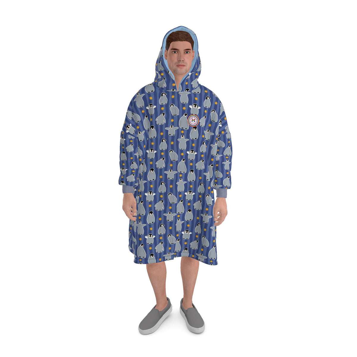 Waterproof Dry Changing Robe | Blue Penguin Party