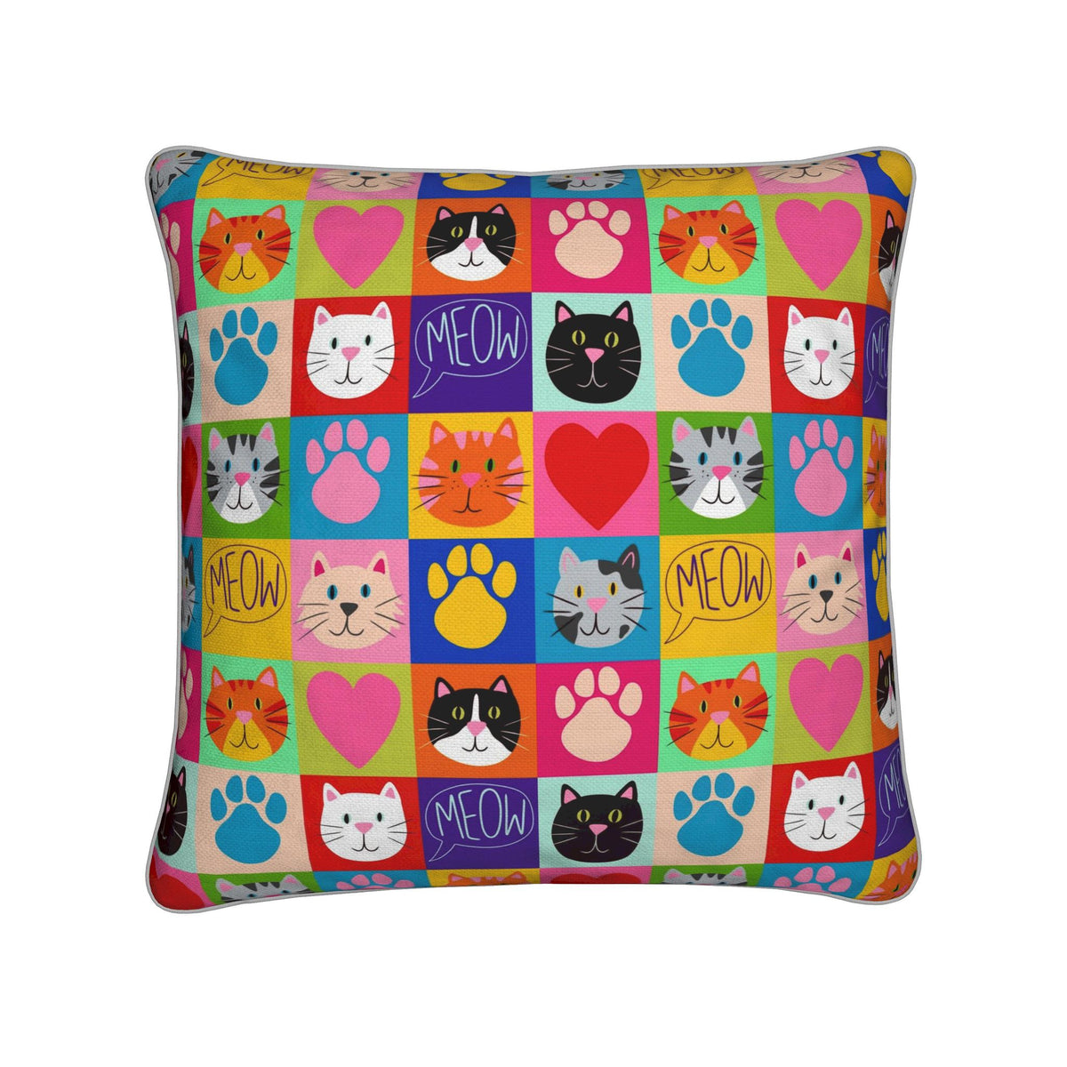 Patchwork Cats Cushion - Made to Order