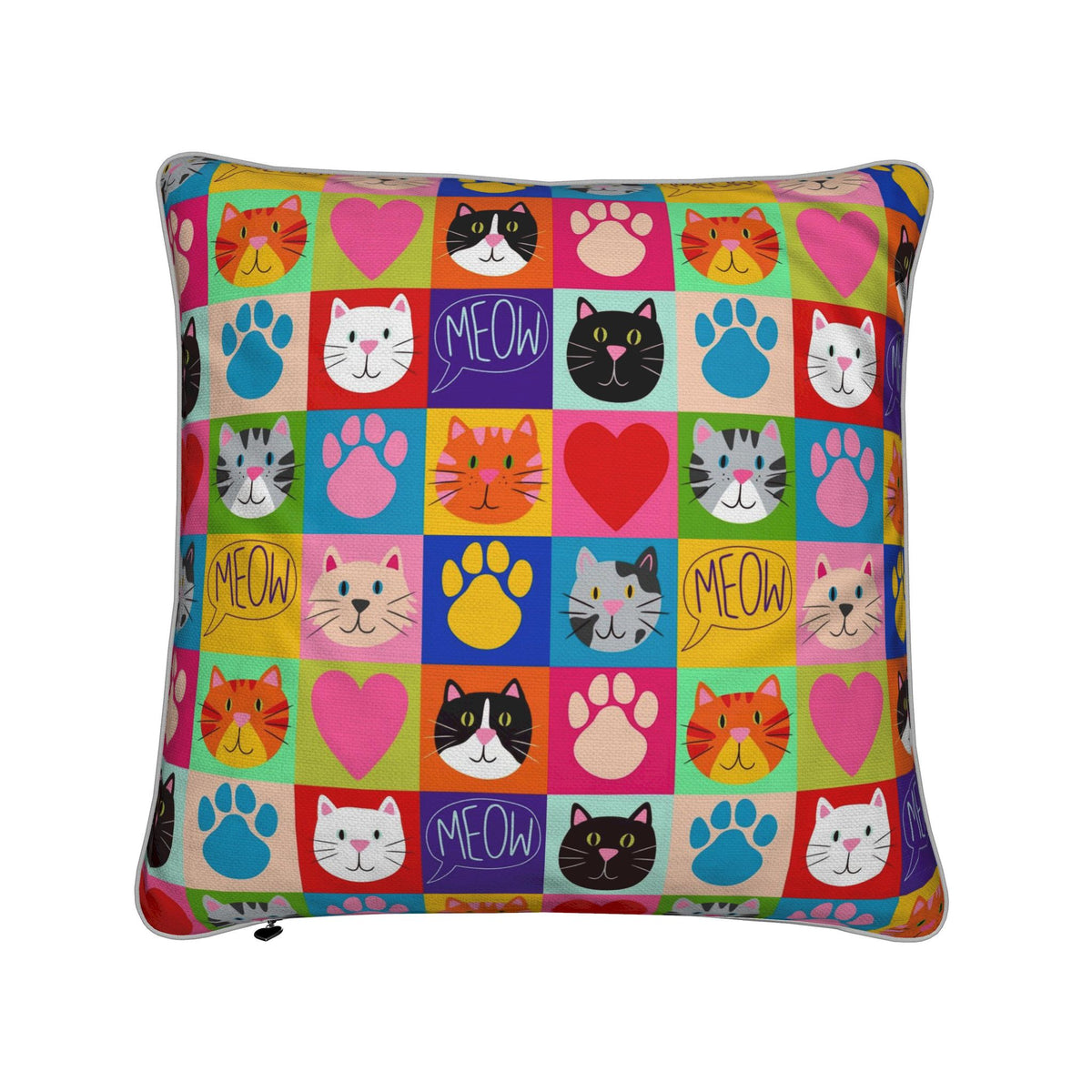 Patchwork Cats Cushion - Made to Order