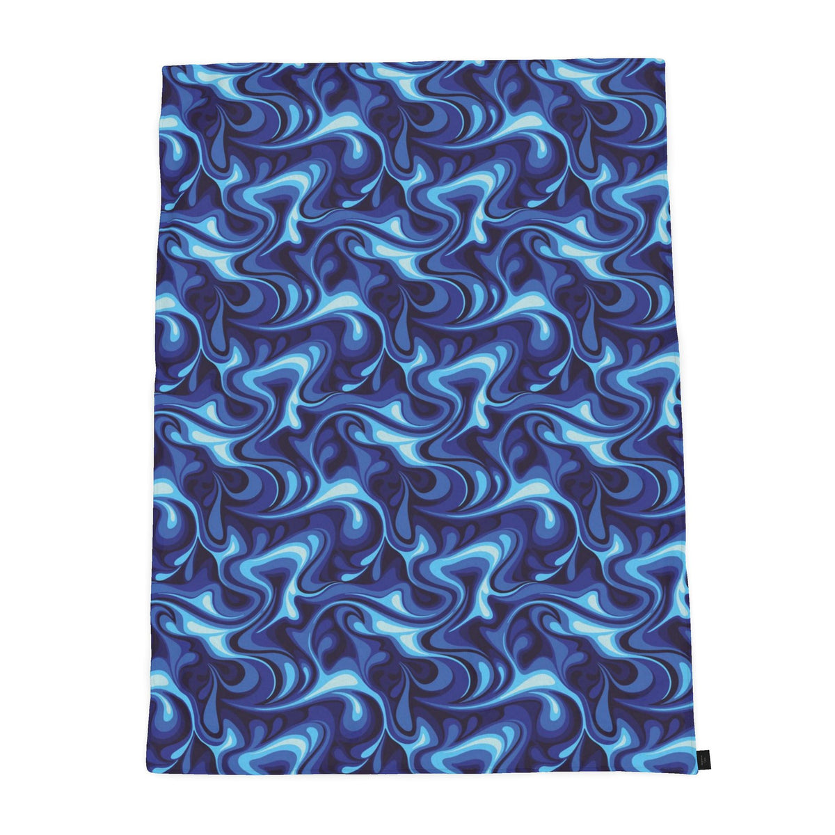 Blue Wavey Waves Throw Blanket