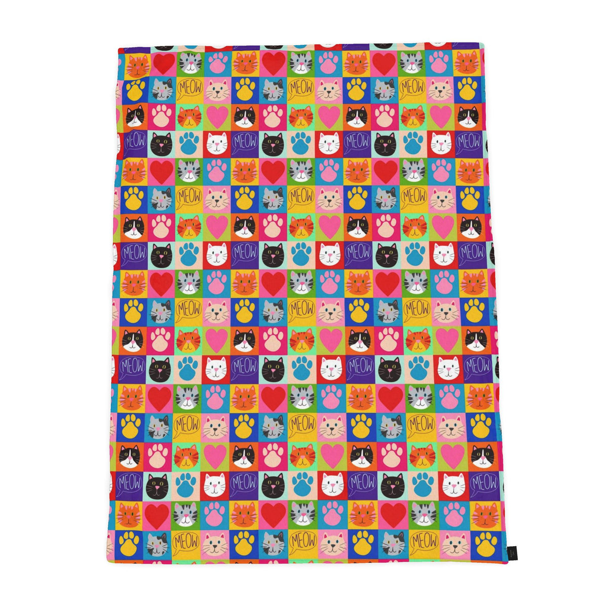 Patchwork Cats Throw Blanket