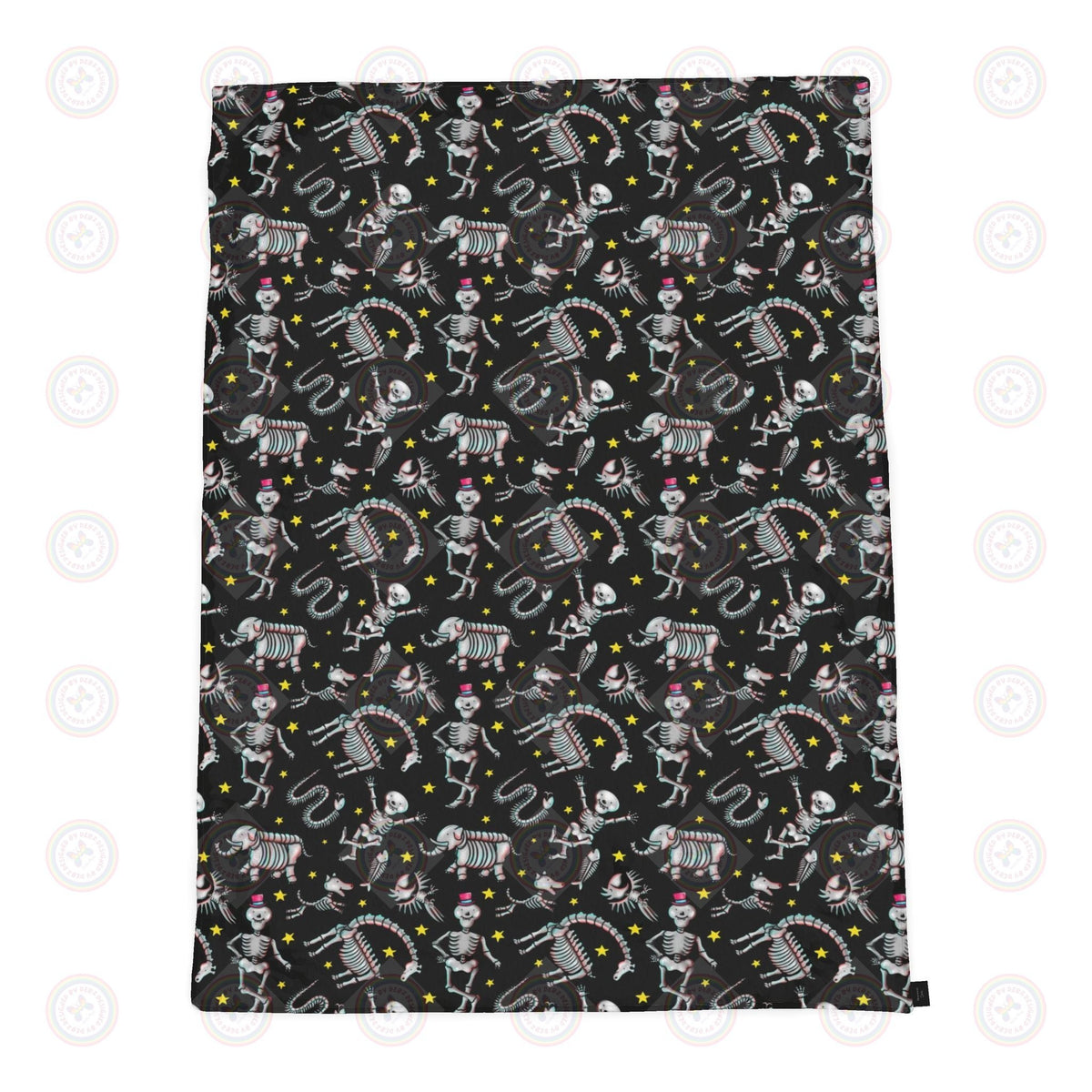 Funny Skeletons Throw Blanket