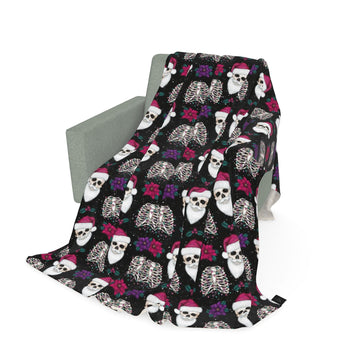 Creepy Santa Christmas Throw Blanket