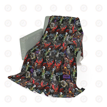 Heavy Metal Monsters of Rock Throw Blanket