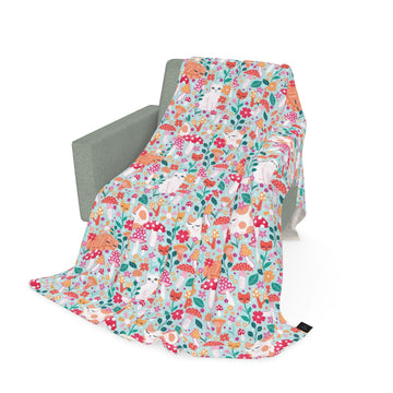 Cats and Mushrooms Throw Blanket