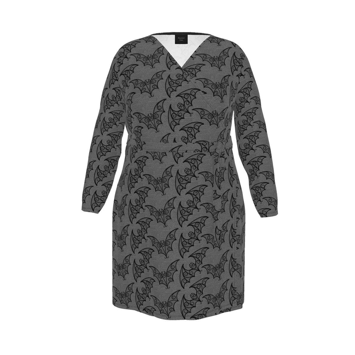 Gothic Swirly Bats Wrap Dress UK 4 -26
