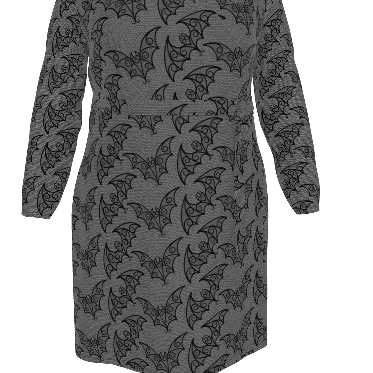Gothic Swirly Bats Wrap Dress UK 4 -26
