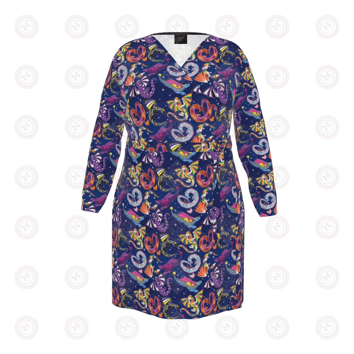 Pride Dragons Wrap Dress UK 4 -26