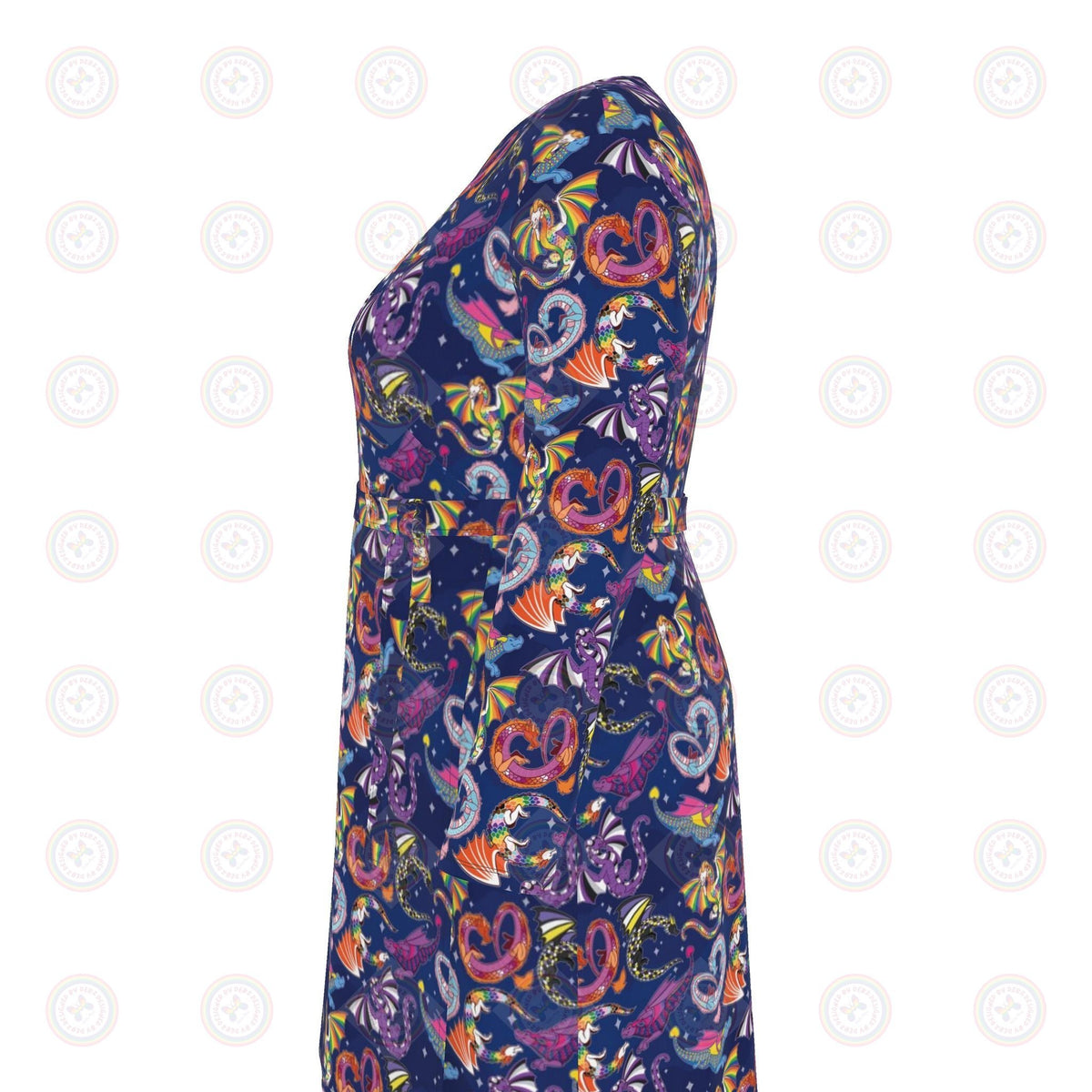 Pride Dragons Wrap Dress UK 4 -26